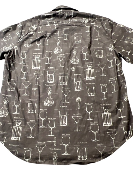 Cherry Velvet Cocktail Hour Charlie Shirt Rockabilly Retro Men's Button Up Shirt - Picture 7 of 9